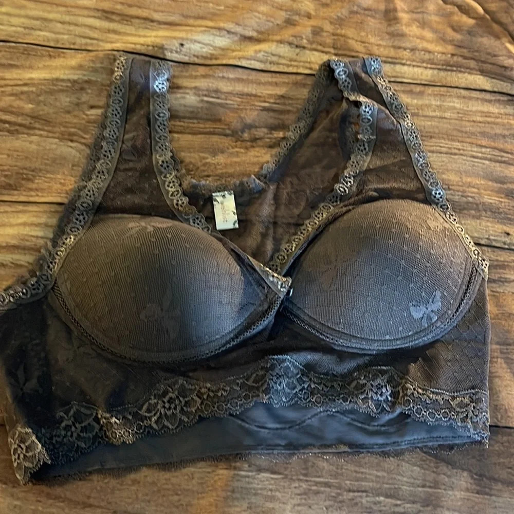 WISHLIST Sheer Bow Dot Lace Bralette - Picture 7 of 10
